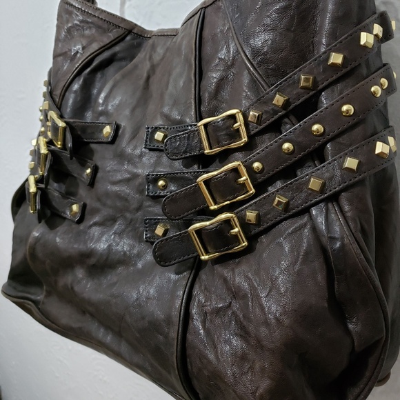Treesje Handbags - Treesje dark brown leather Hobo Purse Gold hardwar